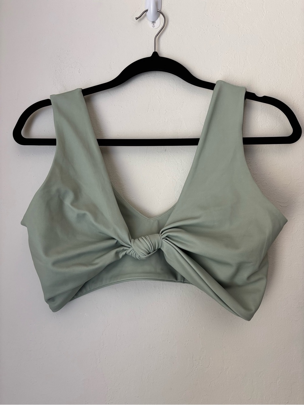 Wave Babe Swimwear Havana Top Size XL Green Front Knot Beach Summer Vacation